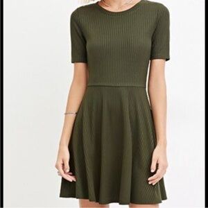 A Line Olive Green Dress